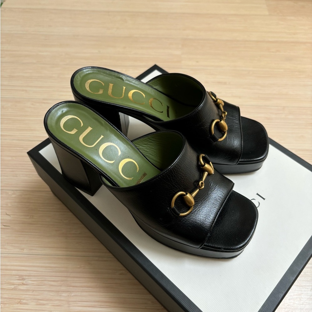Gucci Women’s Heeled Sandals size 36.5 excellent condition